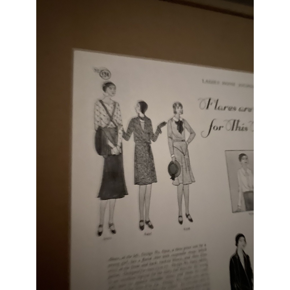 1930 Ladies Home Journal Fashion Illustration Art Deco Vintage Page - Picture 7 of 11